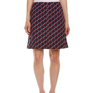 Trina Turk Lanora Geometric Print A-Line Skirt in blue/green/pink/orange size 14